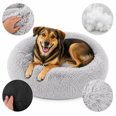 Produktbild von Hundebett & Katzenbett – Weiches Haustierkissen, Komfortabler Schlafplatz für Hunde und Katzen