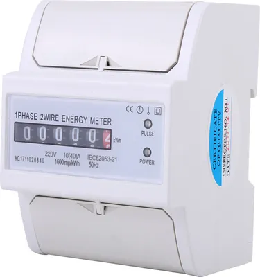 Obrázok produktu pre 1-fázový 2-vodičový elektronický merač kWH na DIN lištu 10(40)A