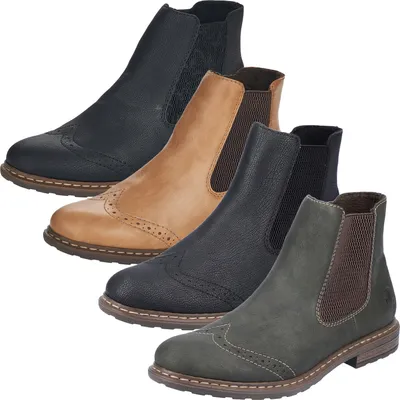 Produktbild von Rieker Damen Stiefelette Chelsea Boot Stretch Reißverschluss 71072, Größe:39 EU, Farbe:Grün