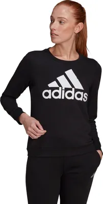Image de pull adidas femme col rond, Couleur:Noir, Taille:M