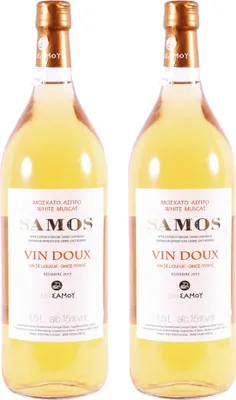Produktbild von Samos Wein Vin Doux 2x 1,5l Likörwein weiß P.D.O. | 15% Vol. | Aus Girechenland
