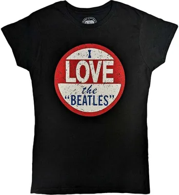 Zdjęcie produktu dla The Beatles Vintage I Love The Beatles Black XL Damskie Koszulka