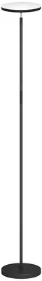 Produktbild von RGB Uplighter Stehlampe, dimmbare Lampe mit Fernbedienung & Touch-Steuerung, 350° drehbarer Kopf, Schwarz
