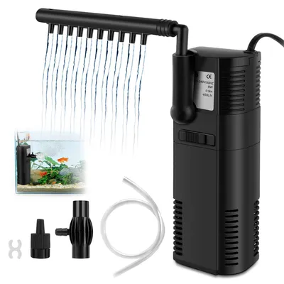 Obrázok produktu pre Akvariový vnútorný filter s pumpou, prietok 450 litrov za hodinu, výkon 6W, vhodný pre akváriá do 60 litrov