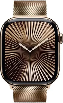 Obrázok produktu pre Apple Watch Series 10 GPS + Cellular 46 mm zlaté titánové puzdro so zlatou milánskou slučkou - M/L