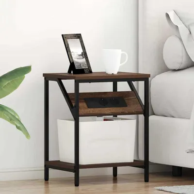 Immagine prodotto di Maison Exclusive - Comodini, 2 pezzi, effetto legno noce, 38 x 30 x 48 cm