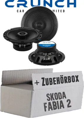 Produktbild von Lautsprecher Boxen Crunch GTS62 - 16,5cm 2-Wege Koax GTS 62 Auto Einbauzubehör - Einbauset passend für Skoda Fabia 2 5J Front Heck - justSOUND