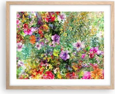 Produktbild von Gerahmtes Poster - Rahmen in heller Eiche - blume sommer natur - 50x40 cm - Wand Bild - Wanddeko - Wandbilder - Wandposter - Bilderrahmen - Bilder - Kunstdruck - Wandbild - P2NAA50x40-3842