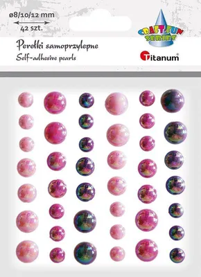 Obrázek produktu pro Samolepicí korálky růžový tón 42 ks Titanum