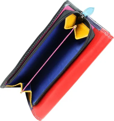 Produktbild von Damengeldbörse Leder Langbörse Multicolor