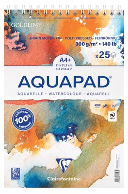 Productafbeelding van Clairefontaine 976103C, Schriftenblok met tekenpapier, 300 g/m², 25 vellen
