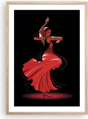 Produktbild von Gerahmtes Poster - Rahmen in heller Eiche - Tanz Tänzer - 50x70 cm - Wand Bild - Wanddeko - Wandbilder - Kunstposter - Wandposter - Bilderrahmen - Bilder - Kunstdruck - Wandbild - P2NPA50x70-4121