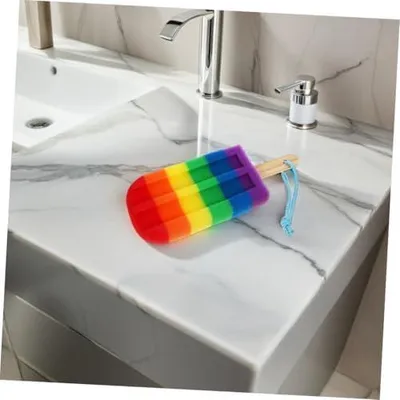 Produktbild von 3 Stück Rücken- und Körperpeeling-Badeschwämme aus Schwammmaterial für Dusche und Badewanne
