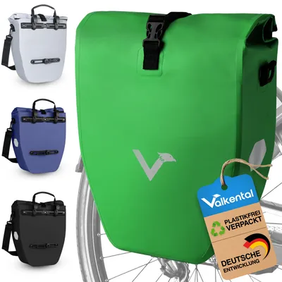 Produktbild von Valkental® Fahrradtasche für Gepäckträger, wasserdichte Gepäckträgertasche - ValkBasic 20L grün