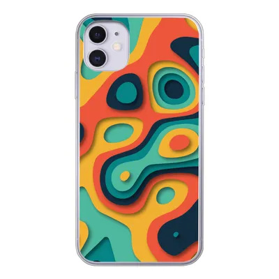 Produktbild von MuchoWow® Handyhülle Schutzhülle Hülle für iPhone 11 Kreis - Muster - Farben Silikon Softcase Handy Hülle - Handytasche