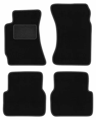 Obrázek produktu pro Velurové autokoberce pro: Subaru Forester II 2002-2008 (SUV) – sada 4 ks, černé, na míru – Wielganizator LUX