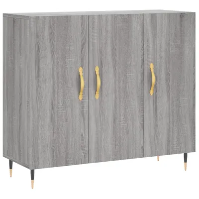 Image de Buffet sonoma gris 90x34x80 cm bois d'ingénierie