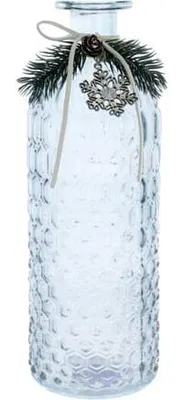 Produktbild von Vase mit Winterdeko - klar - ca. 8 x 26,5 cm