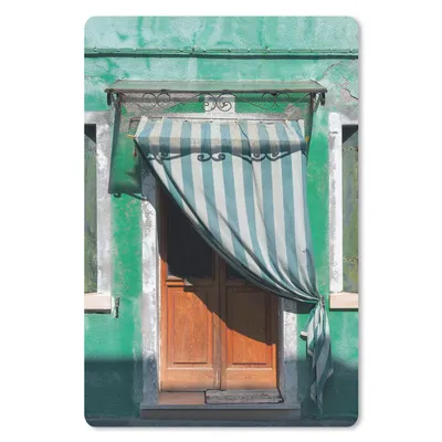 Produktbild von MuchoWow® Mauspad Mousepad Architektur - Grün - Tür - Haus - Fensterläden 18x27 cm - Mousepads - Maus Mat - Pad - Mausunterlage