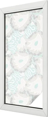 Obrázek produktu pro Vitrážová fólie na okno - 116x50 cm - vitrážový vzor - neprůhledná dekorativní fólie na ochranu soukromí - samolepicí, UV ochrana - jemná pírka