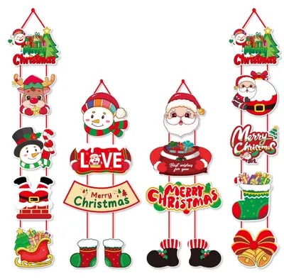 Produktbild von Set aus 2 Weihnachtsbannern für Festdekoration