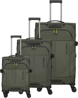 Imagen del producto de Maleta Travelite BRIIZE con 4 ruedas, tamaño L/M/S - Color caqui