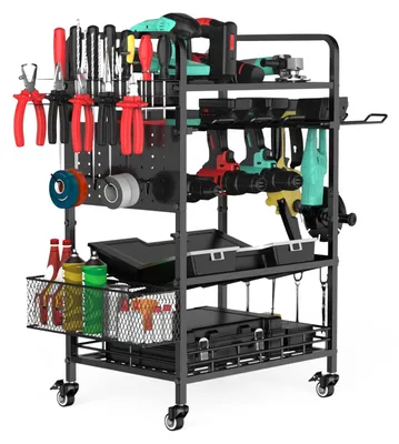 Immagine prodotto di Carrello portattrezzi con ruote e 4 ripiani
