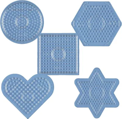 Produktbild von Hama Stiftplatten-Set kleine Basics, transparent für Midi-Bügelperlen
