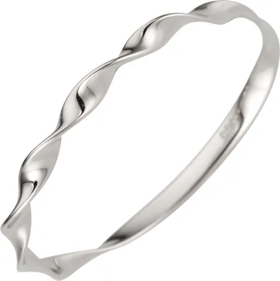 Produktbild von Gr. 52 Damen Ring gedreht 585 Gold Weißgold Goldring