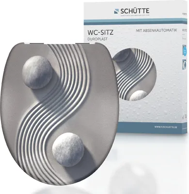 Produktbild von SCHÜTTE WC Sitz Yin & YANG, Duroplast Toilettendeckel mit Absenkautomatik, Klobrille, Toilettensitz mit Motivdruck