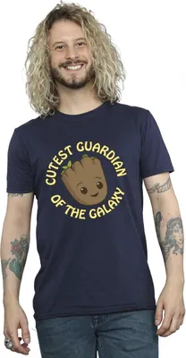 Produktbild von Marvel - "I Am Groot Cutest Guardian" T-Shirt für Herren BI38794 (XXL) (Marineblau)