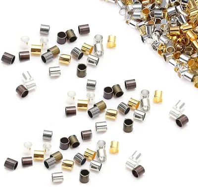 Produktbild von Messing Perlen 300 Stücke, 3 Größen, 7 Farben, für Schmuckherstellung