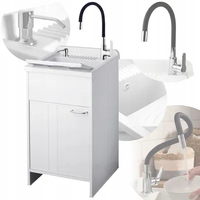 Immagine prodotto di Mobile sottolavello 45x50 cm con rubinetto flessibile e distributore d'acqua