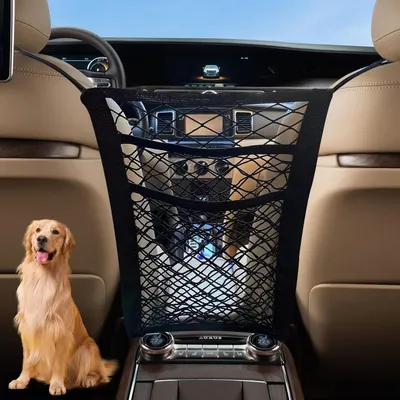 Produktbild von 3-Schicht Hundenetz für Auto – Sicherheitsnetz Hundebarriere Universal Hundeschutzgitter Trennnetz für Rücksitz & Kofferraum