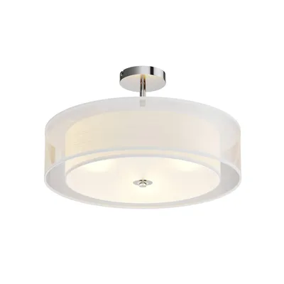 Produktbild von Lindby Deckenleuchte Pikka, weiß, Textil, Ø 50 cm, E27