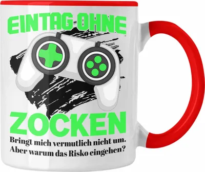 Produktbild von Trendation - Ein Tag Ohne Zocken Tasse Gamer Geschenk Spruch Gaming (Rot)