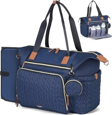 Produktbild von Geräumiger wasserdichter Windel Rucksack für Babys - Portable Windeltasche mit Schultergurten