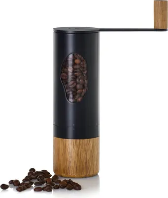 Produktbild von AdHoc MC03 Kaffeemühle mit Kurbel und Mahlwerk aus Keramik Mrs. Bean, Edelstahl | Akazienholz | Acryl