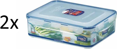 Produktbild von Lock & Lock 2er Set Multifunktionsbox 3,9 Liter mit Ablaufgitter Frischhaltebox HPL834 x 2