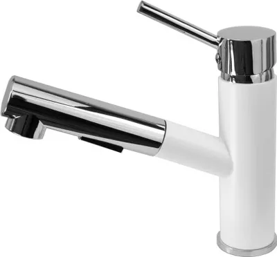 Produktbild von Küchenarmatur Spültischarmatur Wasserhahn Küche Ausziehbar mit Brause Mischbatterie; weiss