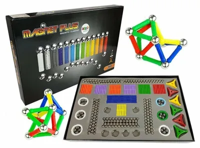 Obrázok produktu pre Zestaw Magnastix Klocki Magnetyczne 560 + Tablica