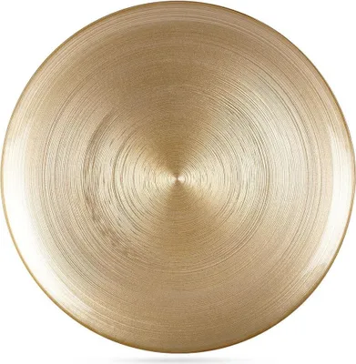Produktbild von Vilde | Essteller - 32,5 cm - Strukturiert - Glas - Goldener Platzteller Rund