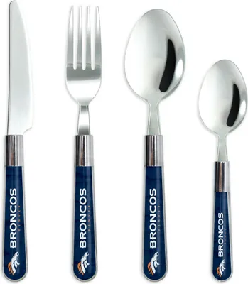 Produktbild von NFL Denver Broncos Besteckset 16-teilig Set Gabel Löffel Messer Barbecue