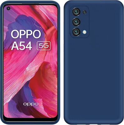 Produktbild von OPPO A54 5G Hülle, Flüssig Silikon Weich Gummi Schutzhülle für OPPO A54 5G Blau