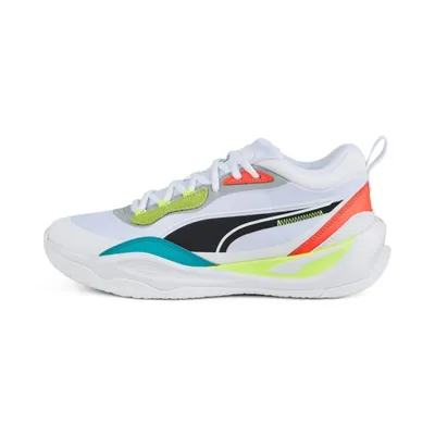 Image de PUMA Playmaker Pro Basketballschuhe Unisex puma white/fiery coral 45