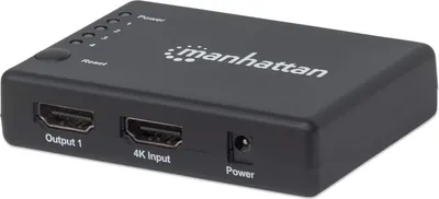 Produktbild von Manhattan 4K Kompakter 4-Port HDMI-Switch schwarz