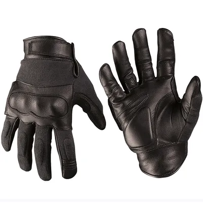 Produktbild von Mil-tec taktische Handschuhe Leder/Polyamid, schwarz