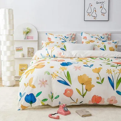 Image de Jeu de lit romantique à motifs floraux, 135 x 200 cm