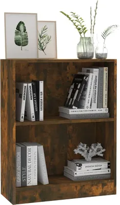 Produktbild von (Design 2026） Bücherregal Räuchereiche 60x24x76cm Holzwerkstoff - HOMMIE 950599 - Bücherregale