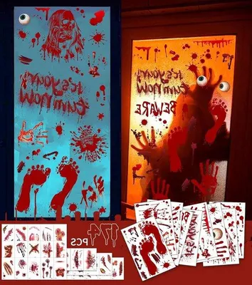 Zdjęcie produktu dla Straszna dekoracja na Halloween – 174 krwawe naklejki